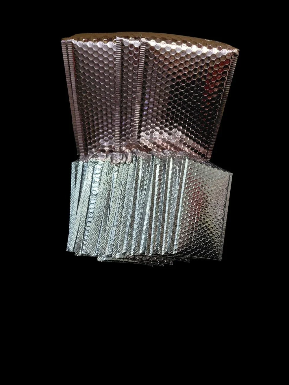 20ct. Mix Metallic Silver And Rose Gold Bubble Mailers 5ct.7x10 and 15ct. 5x7